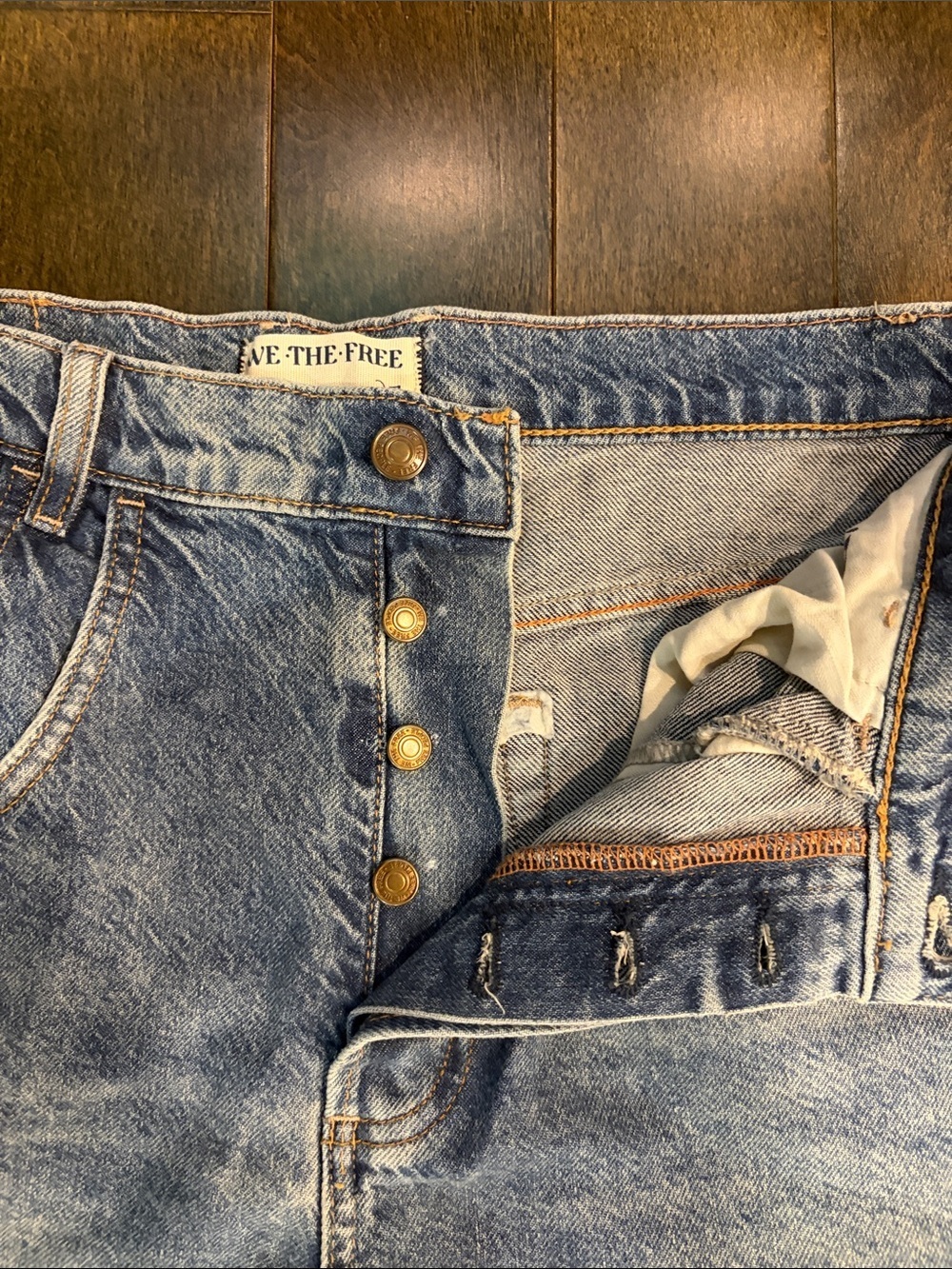 Free People Final Countdown Cuffed Low-Rise Jeans - Picture 9 of 11